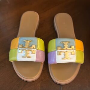 Tory Burch Multicolor Slide Sandals